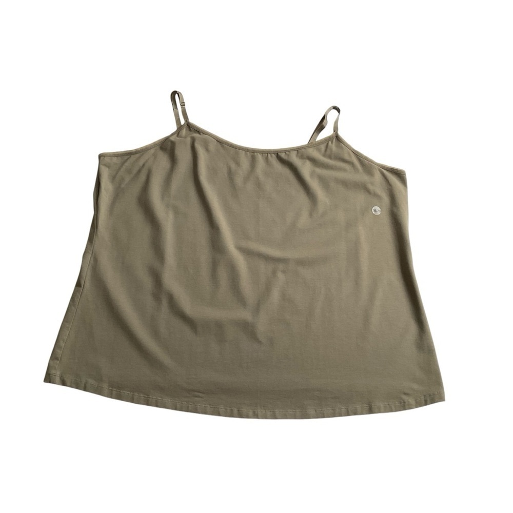 Lane Bryant The Cotton Cami Tank Top Sz 26/28 Green Layering Basic Comfort NWOT